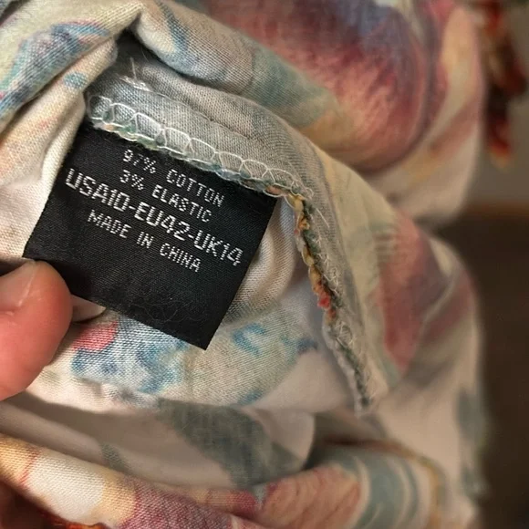 Hearts & Roses H&R women's tropical flower dress sweetheart neck size 10 - Picture 8 of 9